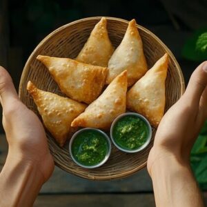 06 Samosa Chat – Heat up the oil (can be vegan)