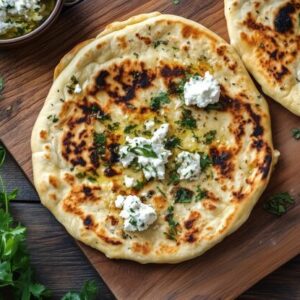 Garlic Blue Cheese Naan